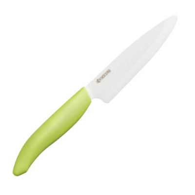 京セラ セラミックナイフ(包丁) フルーツ 11cm ナチュラルグリーン色の横向きの商品画像