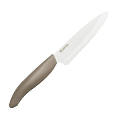 京セラ セラミックナイフ(包丁) フルーツ 11cm ラテベージュ色の横向きの商品画像